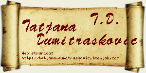 Tatjana Dumitrašković vizit kartica